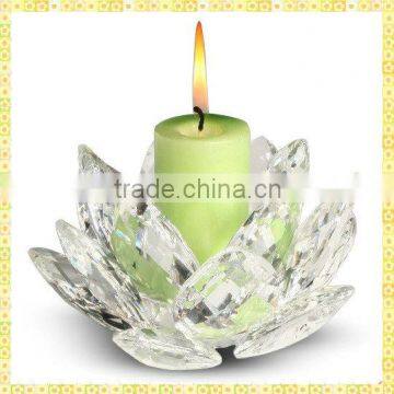 Handmade Unique Exquisite Crystal Lotus Candle Holder For New Year Wedding Gifts Souvenirs