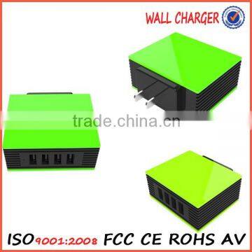 34W 6.8A 4-Port USB Wall Charger With Folding Plug Portable Travel Charger For IPhone 6
