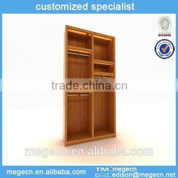 decorative wooden clothes hanging wall display cabinet