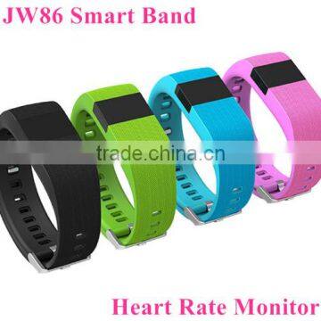 2016 New JW86 Bluetooth 4.0 Wireless Heart Rate Smart Bracelet Sport Fitness Wristband Similar to Fit bit Charge Hr Track Pulse