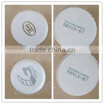 Absorbent paper coaster cup pad