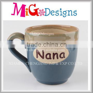 Exquisite Ceramic Coffee Mug Blue Paint Bubba Gift OEM