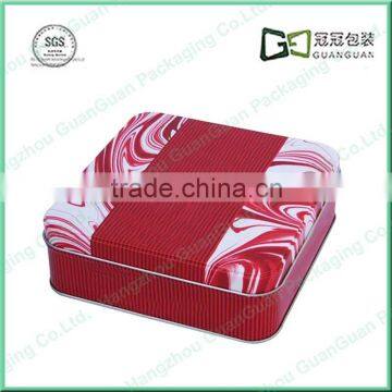 small metal square gift packing tin box