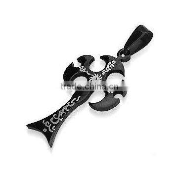 316L Stainless Steel of Black Tribal Cross Pendant body jewelry piercing