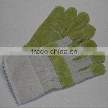 split leather gloves Full leather index finger &tips;