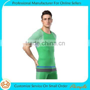 Custom compression running gym fitness t shirt for men