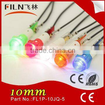 2015 plastic high light 10mm 230v neon mi-bulb yellow flashing led lights