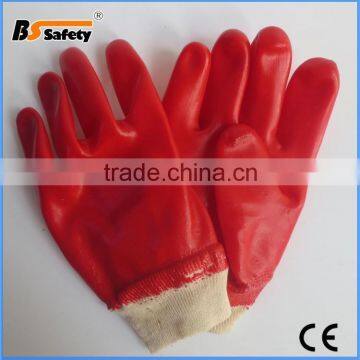 BSSAFETY Red Full Dipped PVC Gloves Oil-resistant Working Gloves photo-5
