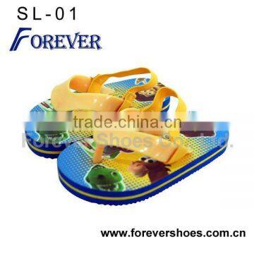 2012 fashion and hot sale kids EVA flip flop brand name samdals