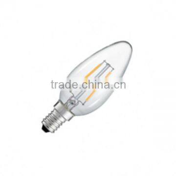 Hot Products E27 E14 2w led filament candle bulb c35 filament led lamp 360 degree