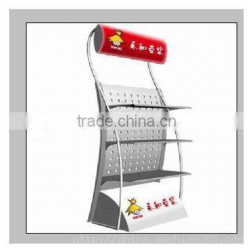 custom retail shop floor standing product hook metal display rack/display rack for hanging items/metal display stand