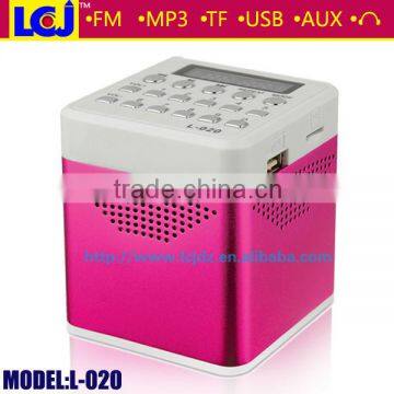 L-020 portable mini MP3 player FM radio speaker