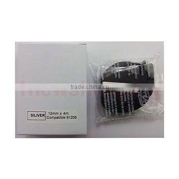 Details about 2PK compatible Dymo Letra Tag LT 91208 PLASTIC SILVER LABELS Tapes 12MM x 4M