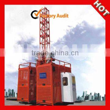 SC100/100 double cages passenger hoist construction CE proved