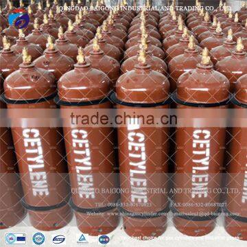 Color Painting 30bar WP Empty Dissolved Acetylene Gas Cylinder Price