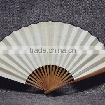 white color bamboo fan paper fan