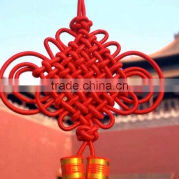 Red color Chinese Knot Satin Macrame Beading Jewelry stain silk cord