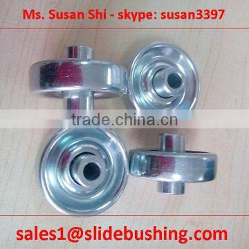 POLYCARBONATE + BEARING ROLLER 38 x 12.5-13 x 6.2 x 25 Inside Shaft ID=6.2mm Pressed Steel Skate Wheel Quotation photo-2