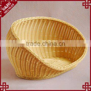 Multi Sizes Washable Plastic Rattan Woven Funny Pet Basket Wholesale Dog Beds photo-2