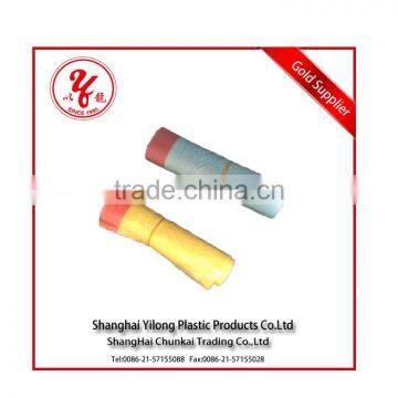 biodegradable colored plastic trash bag on roll