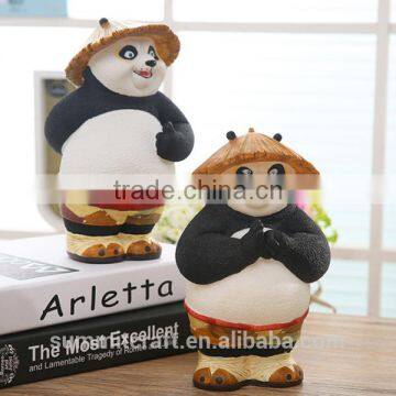 Novelty resin cartoon character panda piggy banks