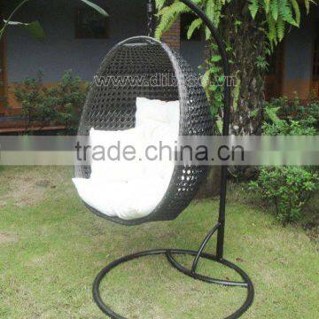 PE Rattan Hanging Egg Chair- Alu. & Steel Frame photo-1