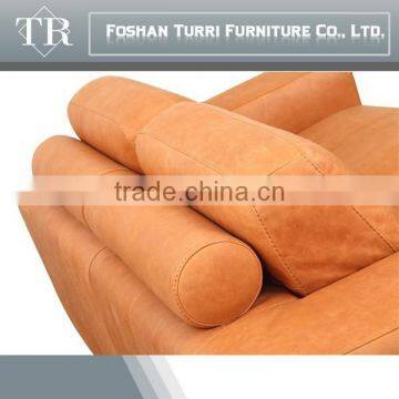 Modern Luxury Full Grain Leather Living Room Sofa Set photo-5