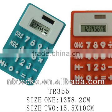 Hot selling 8 digit foldable silicon Calculator