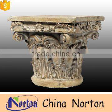 architectural marble carving wall cap stone wholesale NTMF-CP024Y