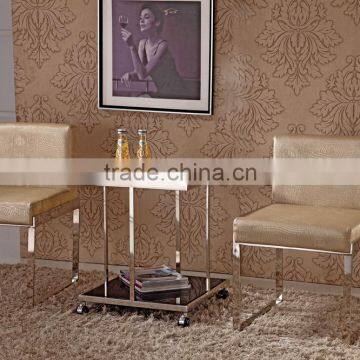 B8020 Cheap pu Cushion Stainless Steel Cafe Dining Chair photo-3