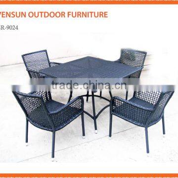 Resort used Wicker hotel table and chairs