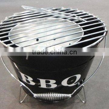 Rectangle Garden BBQ Bucket Portable Charcoal Grill Metal Barbecue Set photo-2