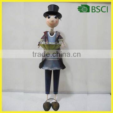 56.25 Inch High Boy and girl Holding Tray Figurine Yard Garden Decoration Boy Garden Statue Molds