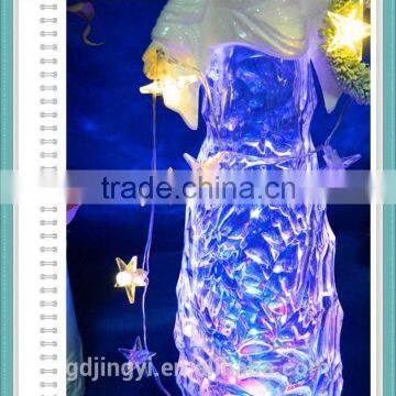 Newest Style Acrylic Led Light White Christmas Wreaths Angel With String Light photo-3