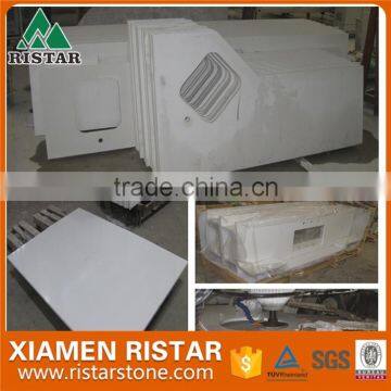 Pure White artificial quartz for kitchen countertop