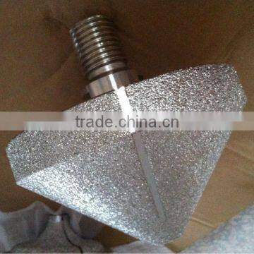 High quality Vacuum brazed diamond profile wheel/ router bits for stones