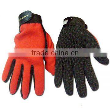 Anti Slip Warm Sports Polar Fleece Glove With PVC Palm ZMR635