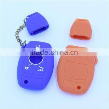 New Arrival 3 Button Silicone Car Key Shells for Mercedes-ben Key With Chains photo-4