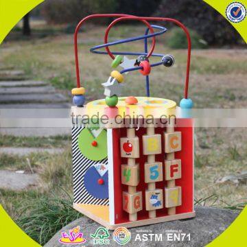 2017 New design funny children wooden beads toy W11B090