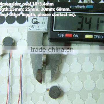 Kind Shooting Round Flat 10 * 3.4MM Phone Vibrator c 15MM 25MM 30MM 60mmwires In Stock~ photo-2