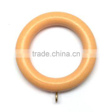 Light Brown Wood, Curtain Rod Ring Screw Eyelet To Fit Curtain Poles Up To 35mm Diameter