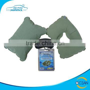 The Kit Inflatable Travel Neck Pillow with Pillow Cushion and Eye Mask