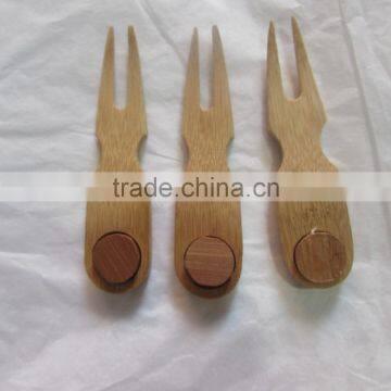 Bamboo blank Golf Divot tool