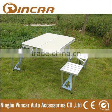 4 person aluminum table with folding seats for picnic