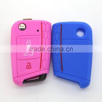 Hot Sale Silicone Flip Car Key Cover Key Protection Case Cover for VOLKSWAGEN GOLF 7