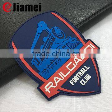 Eco-friendly rubber raised embossed custom pvc 3d patch