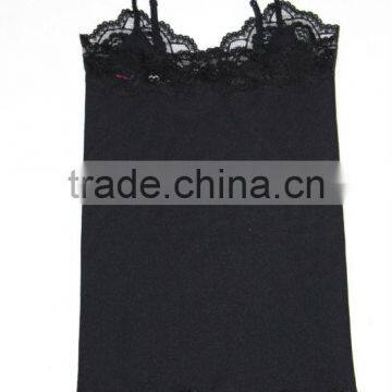 Fashionable lace trimming camisole top wholesale for young ladies