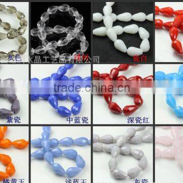 6*8 mm shiny crystal bead middle hole for bracelet and necklace making