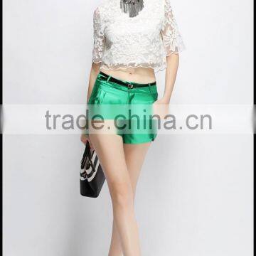 Latest Summer Girls Sexy Lace Crop Top Design Wholesale Price photo-4