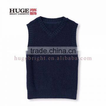 Pullover Style V-Neck 100% Cotton Knitted Sweaters For Kids